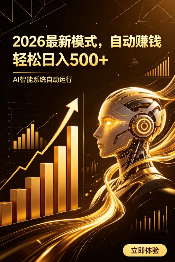 AI智能广告，自动賺钱新模式，轻松日入500+，主业副业都可做，适合任何人群【揭秘】-创业资源网