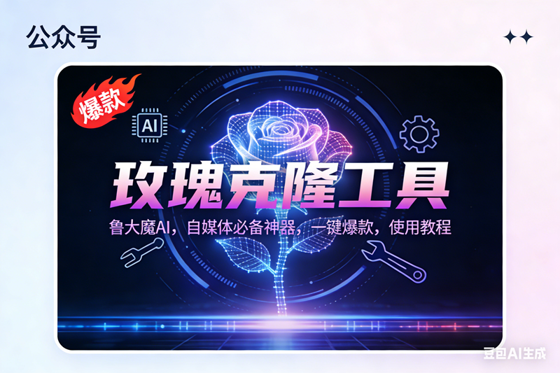 （16881期）玫瑰克隆神器，鲁大魔ai，自媒体必备，一键爆款工具，详细教程-创业资源网