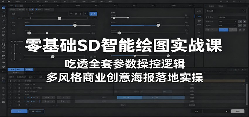零基础SD智能绘图实战课：吃透全套参数操控逻辑，多风格商业创意海报落地实操-创业资源网