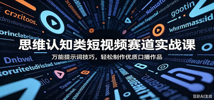 思维认知类短视频赛道实战课：万能提示词技巧，轻松制作优质口播作品-创业资源网