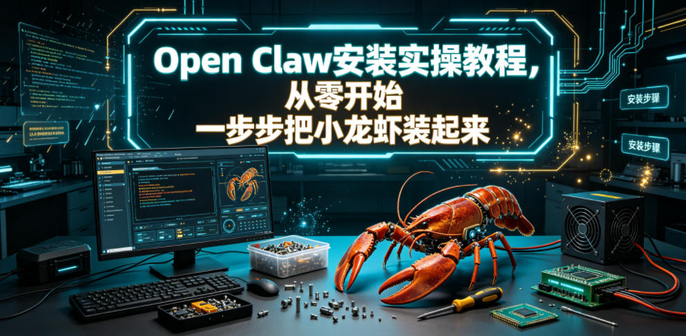 Open Claw安装实操教程,从零开始一步步一步步把小龙虾装起来-创业资源网