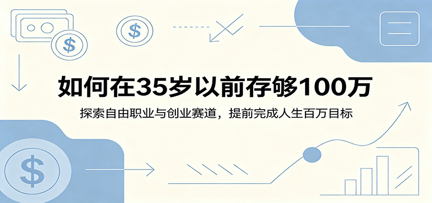 如何在35岁以前存够100万：探索自由职业与创业赛道，提前完成人生百万目标-创业资源网