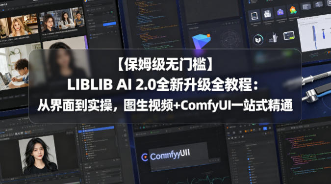 【保姆级无门槛】LIBLIB AI 2.0全新升级全教程：从界面到实操，图生视频+ComfyUI一站式精通-创业资源网