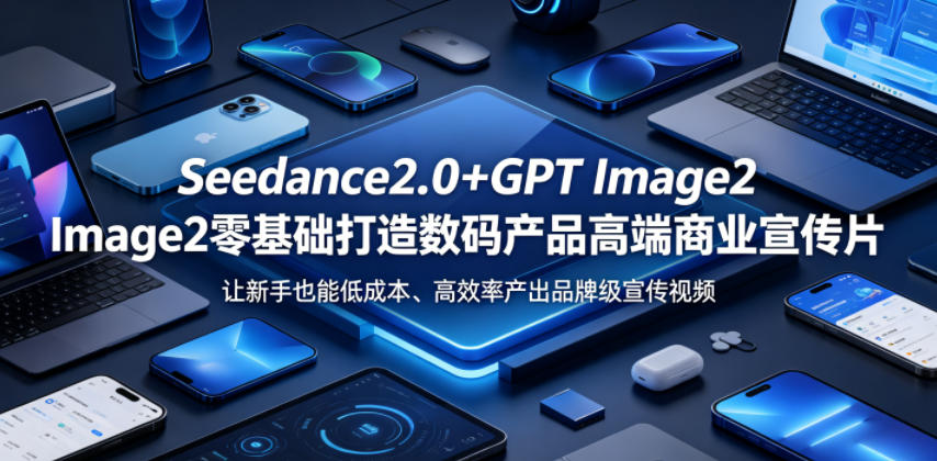 Seedance2.0+GPT Image2零基础打造数码产品高端商业宣传片，让新手也能低成本、高效率产出品牌级宣传视频-创业资源网