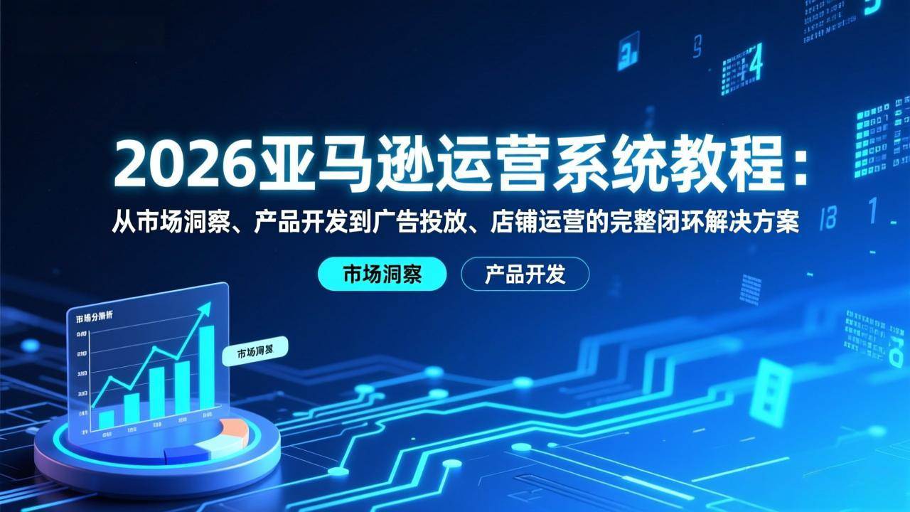 （17208期）2026亚马逊运营系统教程：从市场洞察、产品开发到广告投放、店铺运营的完整闭环解决方案-创业资源网
