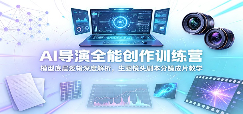 AI导演全能创作训练营：模型底层逻辑深度解析，生图镜头剧本分镜成片教学-创业资源网