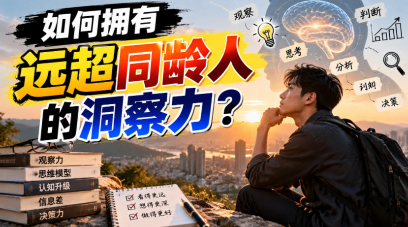 付费文章：如何拥有远超同龄人的洞察力？-创业资源网