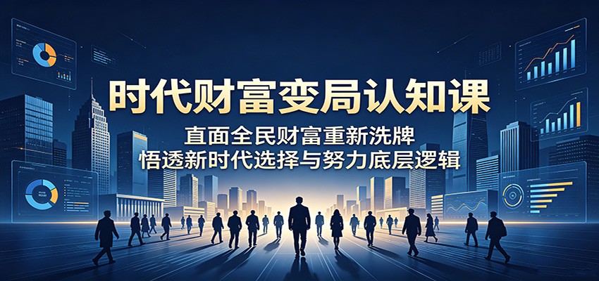 时代财富变局认知课：直面全民财富重新洗牌，悟透新时代选择与努力底层逻辑-创业资源网