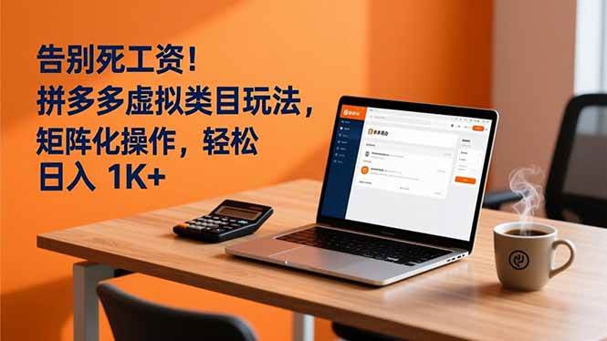 (16943期)告别死工资!拼多多虚拟类目玩法,矩阵化操作,轻松日入 1K+-创业资源网