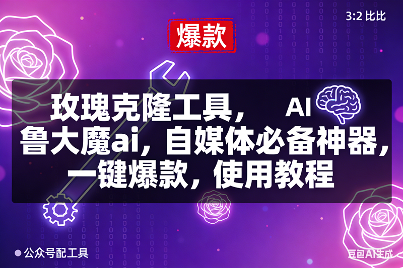 (16847期)玫瑰克隆,鲁大魔ai,自媒体必备神器,一键爆款工具,详细介绍和。使用教程 (16847期)玫瑰克隆,鲁大魔ai,自媒体必备神器,一键爆款工具,详细介绍和。使用教程