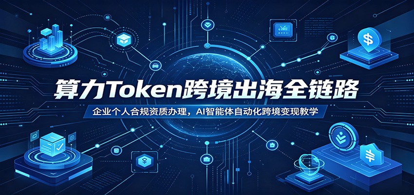 算力Token跨境出海全链路：企业个人合规资质办理，AI智能体自动化跨境变现教学-创业资源网