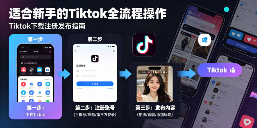 Tiktok下载注册发布，适合新手的Tiktok全流程操作-创业资源网