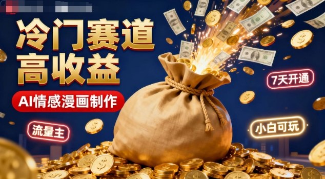 公众号冷门赛道,用AI做情感漫画,7天开通流量主,操作简单,小白可玩-创业资源网