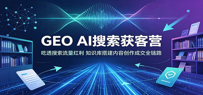 GEO AI搜索获客营：吃透搜索流量红利，知识库搭建内容创作成交全链路-创业资源网