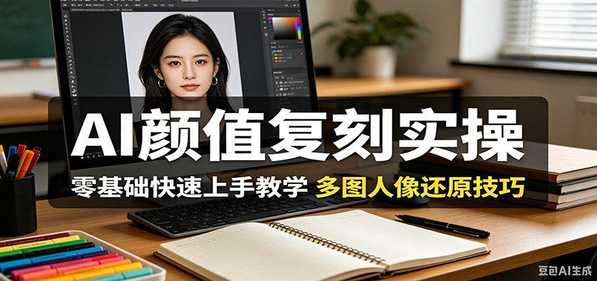 AI颜值复刻实操,零基础快速上手教学,多图人像还原技巧-创业资源网