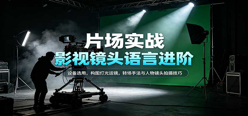 影视镜头语言进阶:设备选用,构图灯光运镜,转场手法与人物镜头拍摄技巧-创业资源网