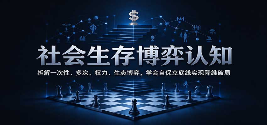 社会生存博弈认知：拆解一次性、多次、权力、生态博弈，学会自保立底线实现降维破局-创业资源网