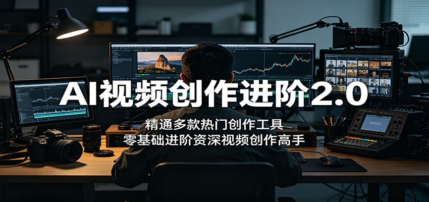 AI视频创作进阶2.0：精通多款热门创作工具，零基础进阶资深视频创作高手-创业资源网