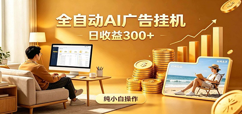 AI风口项目，全程解放双手，后台自动运行赚取收益，每天稳定收益300+-创业资源网