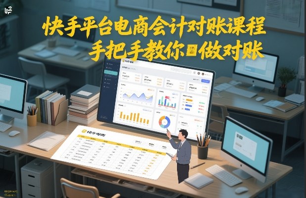 快手平台电商会计对账课程，手把手教你做对账-创业资源网
