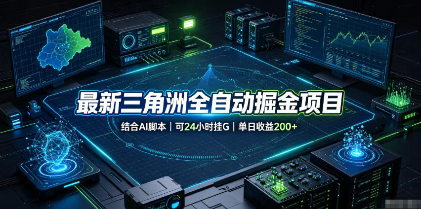 最新三角洲全自动掘金项目，结合AI脚本，可24小时挂G，单日收益200+【揭秘】-创业资源网