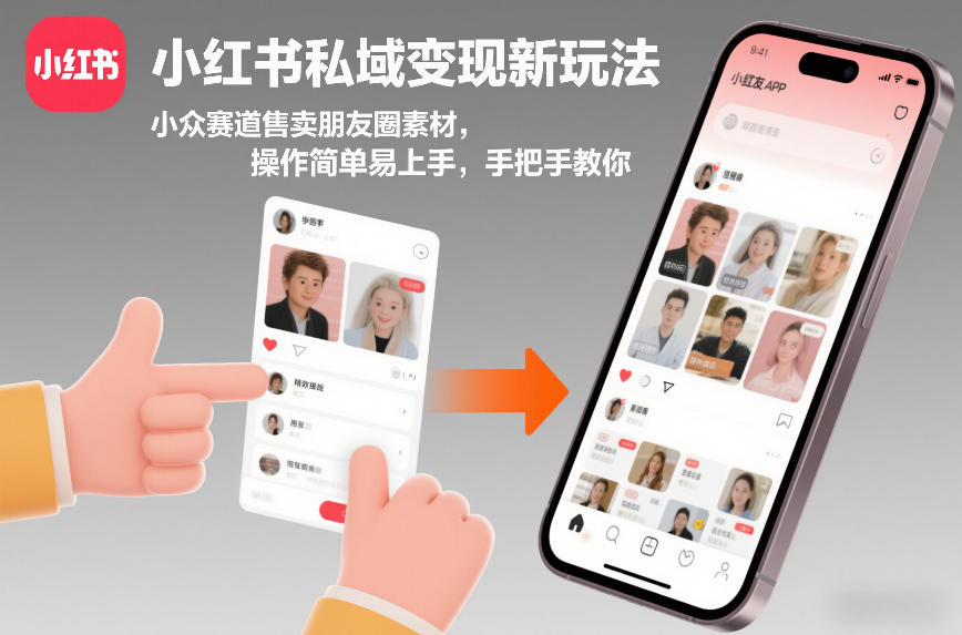 小红书私域变现新玩法，小众赛道售卖朋友圈素材，操作简单易上手，手把手教你-创业资源网