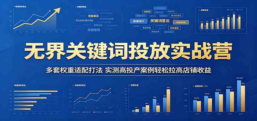 无界关键词投放实战营：多套权重适配打法，实测高投产案例轻松拉高店铺收益-创业资源网