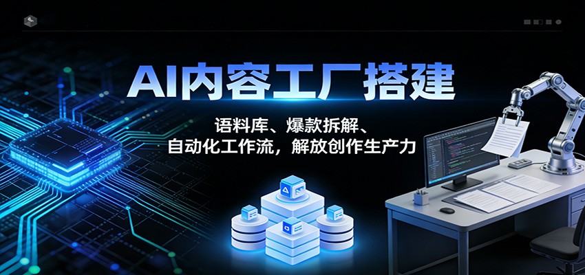 AI内容工厂搭建：语料库、爆款拆解、自动化工作流，解放创作生产力-创业资源网