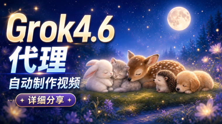 Grok 4.6代理自动制作视频！从提示词到成片全流程详细分享｜AI Agent实操分享-创业资源网