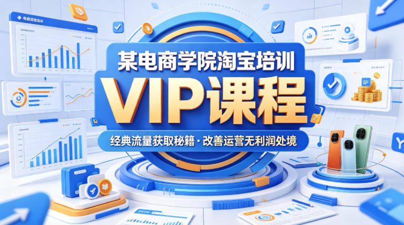 某电商学院淘宝培训VIP课程，各种经典有用的流量获取秘籍，改善运营产品没利润的处境（2026年6月）-创业资源网