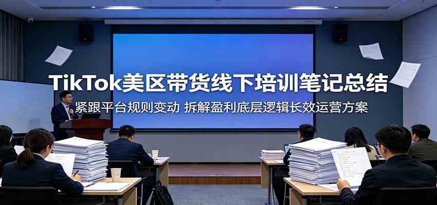 TikTok美区带货线下培训笔记总结:紧跟平台规则变动,拆解盈利底层逻辑长效运营方案-创业资源网