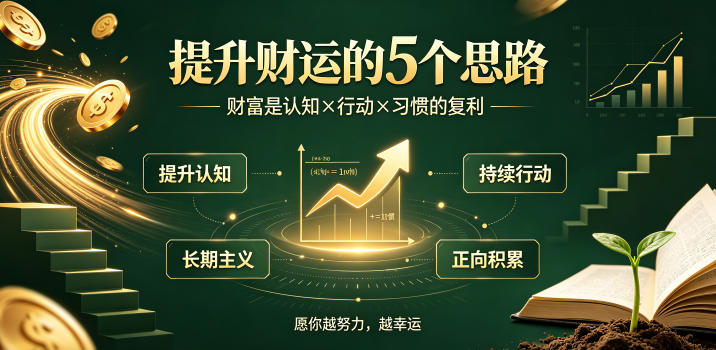 付费文章：提升财运的5个思路——财富是认知x行动x习惯的复利，愿你越努力，越幸运-创业资源网