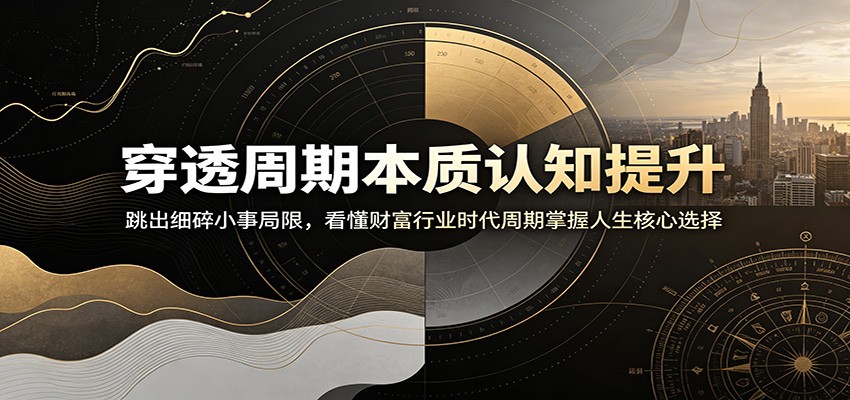 穿透周期本质认知提升：跳出细碎小事局限，看懂财富行业时代周期掌握人生核心选择-创业资源网