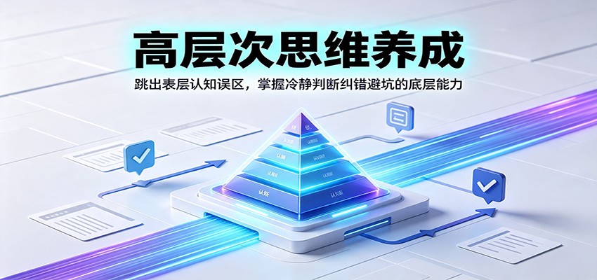 高层次思维养成：跳出表层认知误区，掌握冷静判断纠错避坑的底层能力-创业资源网