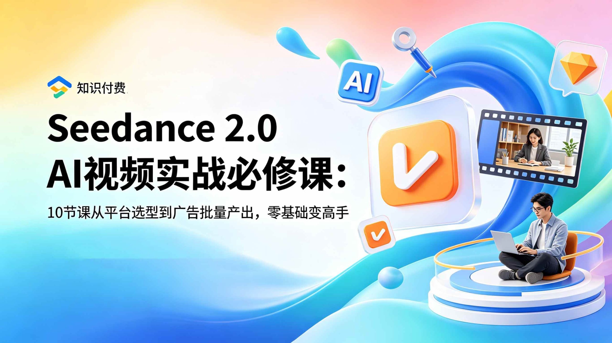 (18998期)Seedance 2.0 AI视频实战必修课:10节课从平台选型到广告批量产出,零基础变高手-创业资源网