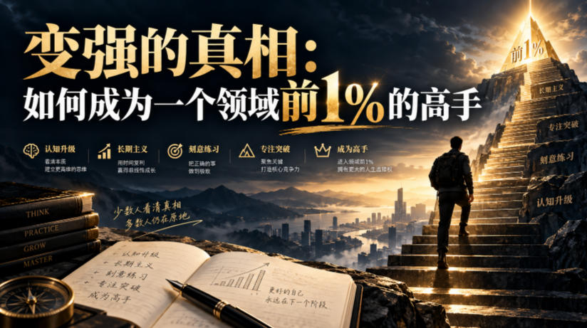 付费文章：变强的真相：如何成为一个领域前1%的高手-创业资源网