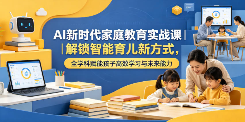 AI新时代家庭教育实战课｜解锁智能育儿新方式，全学科赋能孩子高效学习与未来能力-创业资源网