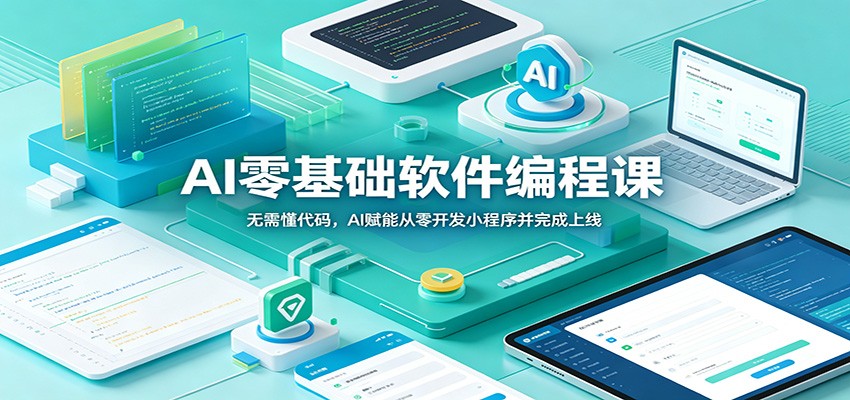 AI零基础软件编程课:无需懂代码,AI赋能从零开发小程序并完成上线-创业资源网