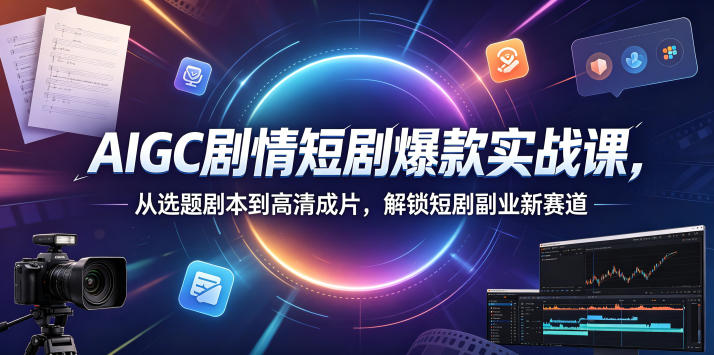 AIGC剧情短剧爆款实战课,从选题剧本到高清成片,解锁短剧副业新赛道(更新0906)-创业资源网