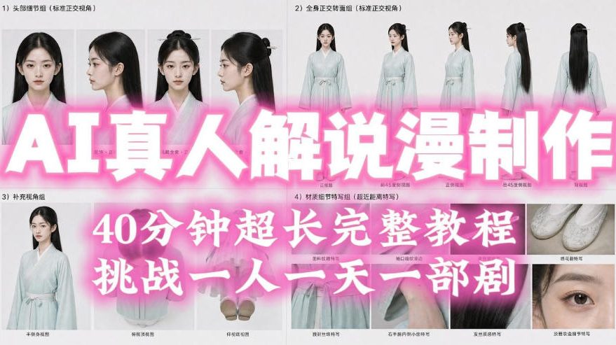 2026年AI真人解说漫剧自动批量化制作教程，40分钟超长完整，自动批量化制作，挑战一人一天一部剧！-创业资源网