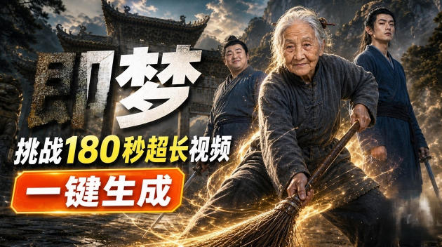 即梦挑战180秒超长视频！一键生成3分钟电影？完整制作流程详细分享！-创业资源网