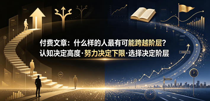 付费文章：什么样的人最有可能跨越阶层？认知决定高度·努力决定下限·选择决定阶层-创业资源网