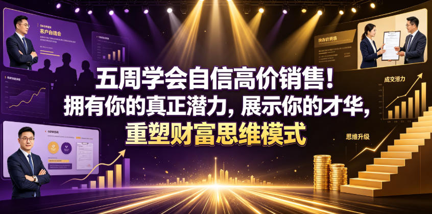 五周学会自信高价销售！拥有你的真正潜力，展示你的才华，重塑财富思维模式【原创双语字幕】-创业资源网