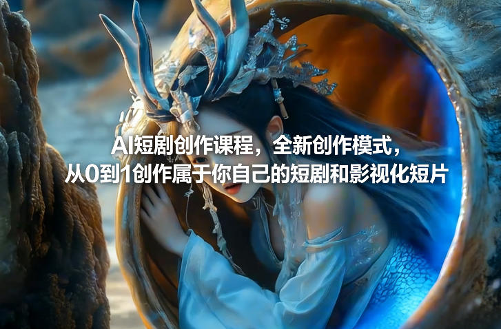 AI短剧创作课程，全新创作模式，从0到1创作属于你自己的短剧和影视化短片-创业资源网