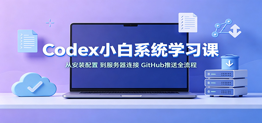 Codex小白系统学习课：小从安装配置，到服务器连接、GitHub推送全流程-创业资源网