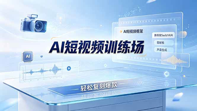 （19137期）老陈AI短视频训练场：AI短视频框架+换背景SwitchXAI+首尾帧+声音生成，轻松复刻爆款-创业资源网