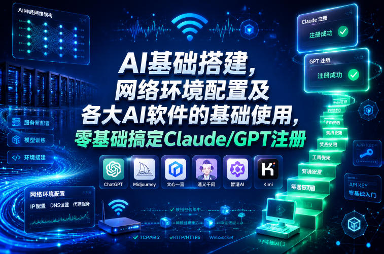 AI基础搭建,网络环境配置及各大AI软件的基础使用,零基础搞定Claude/GPT注册-创业资源网