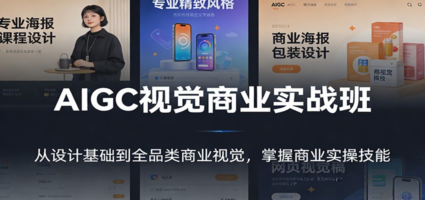 AIGC视觉商业实战班：从设计基础到全品类商业视觉，掌握商业实操技能-创业资源网