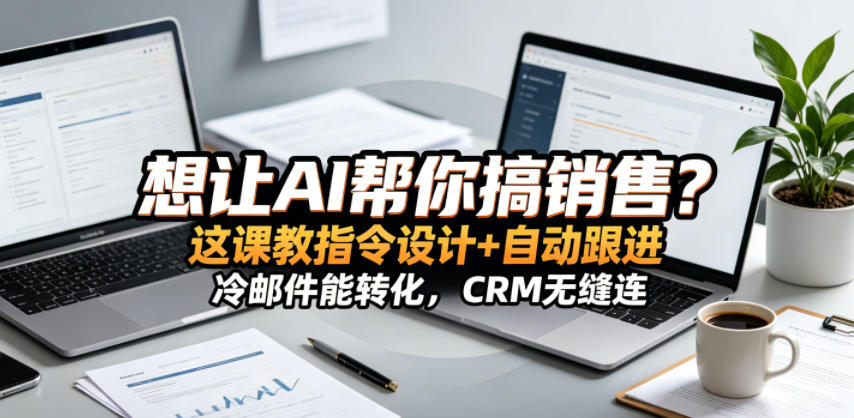 想让AI帮你搞销售?这课教指令设计+自动跟进,冷邮件能转化,CRM无缝连!【原创双语字幕】-创业资源网