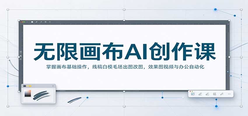 无限画布AI创作课:掌握画布基础操作,线稿白模毛坯出图改图,效果图视频与办公自动化 无限画布AI创作课:掌握画布基础操作,线稿白模毛坯出图改图,效果图视频与办公自动化